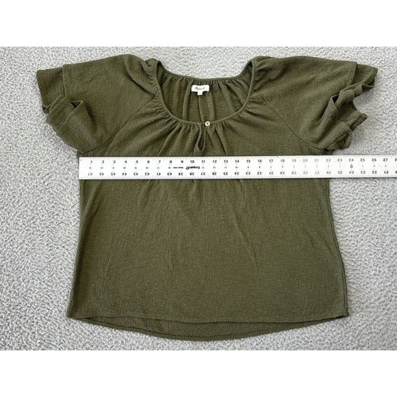Olive Green Women's Top - Picture 4 of 11